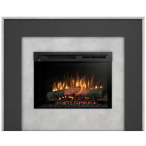 Obrazek Kominek elektryczny Zuni 26 beton/czarny