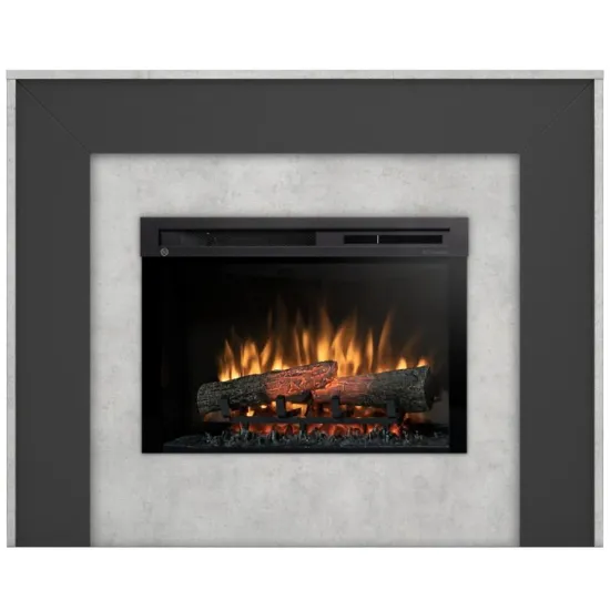 Obrazek Kominek elektryczny Zuni 26 beton/czarny