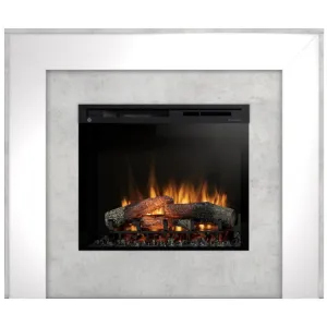 Obrazek Kominek elektryczny Zuni 28 beton/biały