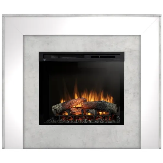 Obrazek Kominek elektryczny Zuni 28 beton/biały