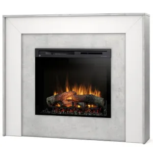 Obrazek Kominek elektryczny Zuni 28 beton/biały
