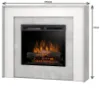 Obrazek Kominek elektryczny Zuni 28 beton/biały