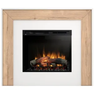 Obrazek Kominek elektryczny Zuni 28 biały/jasny dąb