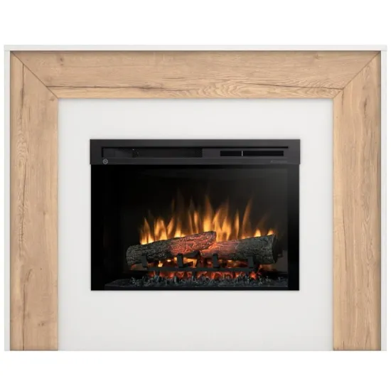 Obrazek Kominek elektryczny Zuni 26 biały/jasny dąb