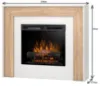 Obrazek Kominek elektryczny Zuni 26 biały/jasny dąb