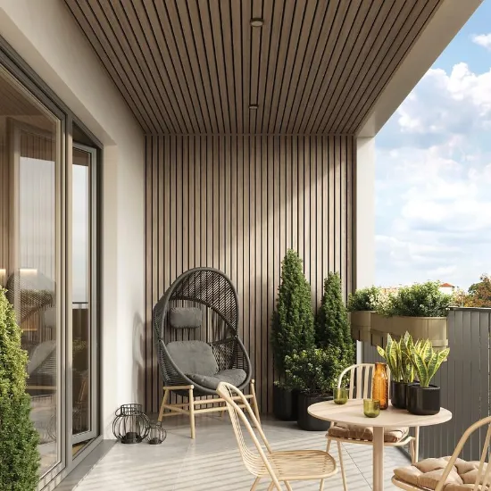 Obrazek Panel lamelowy Fronto V-BLACK Jasny Dąb 0,25x2,95M