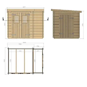 Obrazek Domek ogrodowy Skrzyp 270/193