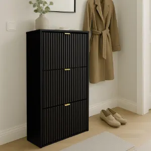 Obrazek Szafka Na Buty Laro I Stojąca Czarny/Czarny/ Złoty