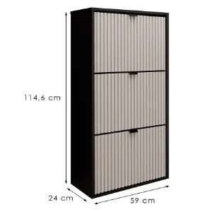 Obrazek Szafka Na Buty Laro I Stojąca Czarny/Kaszmir/ Czarny