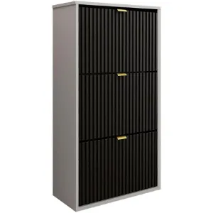 Obrazek Szafka Na Buty Laro I Stojąca Biały/Czarny/ Złoty