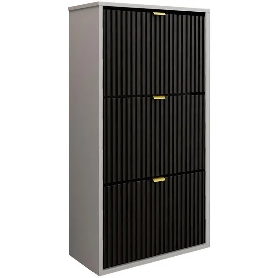 Obrazek Szafka Na Buty Laro I Stojąca Biały/Czarny/ Złoty