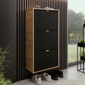 Obrazek Szafka Na Buty Laro I Wisząca Craft/Czarny/ Złoty