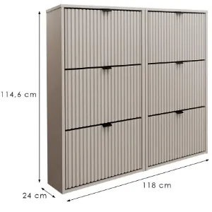 Obrazek Szafka Na Buty Laro Ii Wisząca Kaszmir/Kaszmir/ Czarny