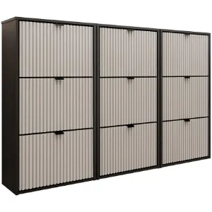 Obrazek Szafka Na Buty Laro Iii Wisząca Czarny/Kaszmir/ Czarny