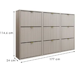 Obrazek Szafka Na Buty Laro Iii Wisząca Kaszmir/Kaszmir/ Złoty