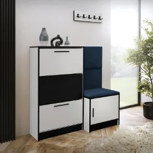 Obrazek Szafka Na Buty Kpl Foli Biały + Niebieski (KRONOS 09)