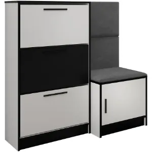 Obrazek Szafka Na Buty Kpl Foli Biały + Szary (ITAKA 50)