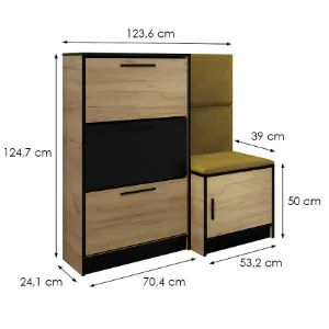 Obrazek Szafka Na Buty Kpl Foli Craft + Żółty (KRONOS 01)