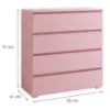 Obrazek Komoda 4s Cosmo C04 Różowy