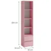 Obrazek Regał Wąski Cosmo C01 Różowy
