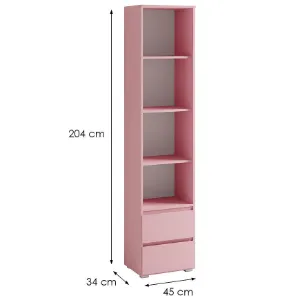 Obrazek Regał Wąski Cosmo C01 Różowy