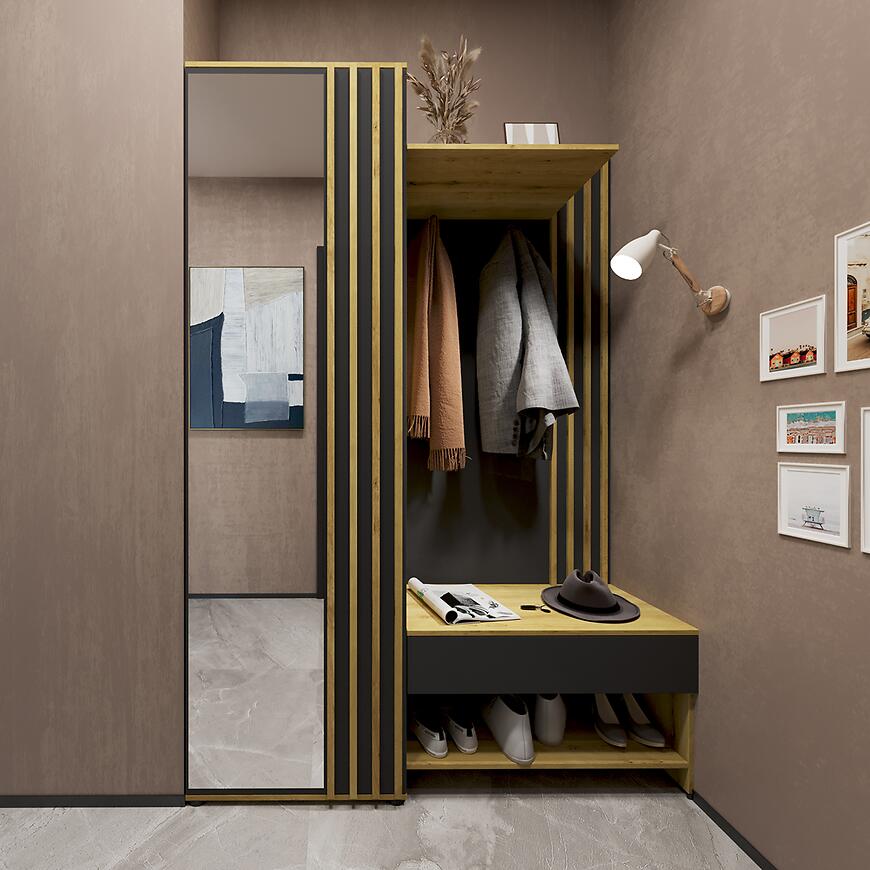 Garderoba Tavo czarny/artisan