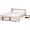 Obrazek Łóże 160 Szafki Nocne 2 Szt. 2SMilo 09 Dąb Sonoma 3D/B