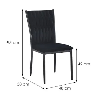 Obrazek Krzesło Glamour 12513 czarne