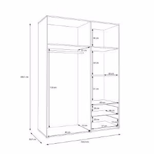 Obrazek Szafa z lustrem Calvado MOKS837