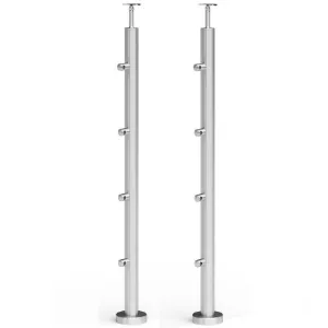 Obrazek Słupek balustrady do montażu posadzkowego Ø42,4x970mm – 2szt