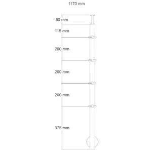 Obrazek Słupek Bordeaux/Atlanta 1170mm. 1x Moc. Francuskie