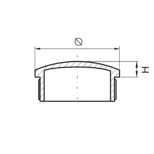 Obrazek Zaślepka dla rury Ø42,4mm – 2 szt