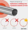 Obrazek Poręcz ścienna 1500mm, 1 punkt zamocowania do ściany