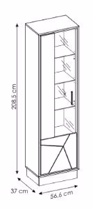 Obrazek Witryna jednodrzwiowa lewa Brolo Typ BROV01L