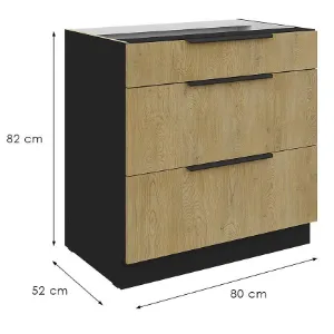 Obrazek Szafka Kuchenna Cremona Bl 80d 3s Bb