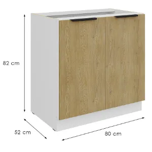 Obrazek Szafka Kuchenna Cremona Wh 80d 2f Bb
