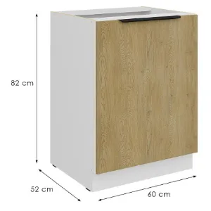 Obrazek Szafka Kuchenna Cremona Wh 60d 1f Bb