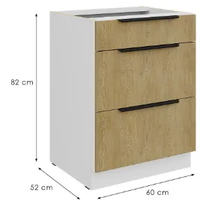 Obrazek Szafka Kuchenna Cremona Wh 60d 3s Bb