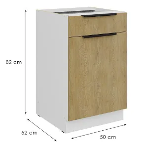 Obrazek Szafka Kuchenna Cremona Wh 50d 1f 1s Bb