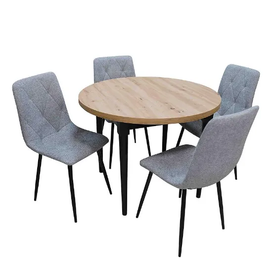 Obrazek Zestaw Stół I Krzesła 1+4 Pluto artisan/czarny