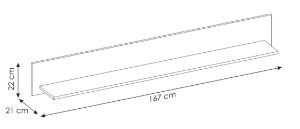 Obrazek Półka wisząca 167 cm Brolo Typ BROP01