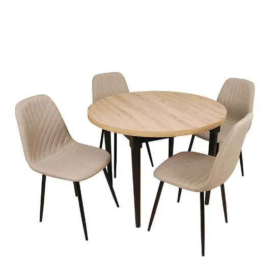 Obrazek Zestaw Stół I Krzesła 1+4 Leti artisan/czarny