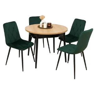 Obrazek Zestaw Stół I Krzesła 1+4 Melania artisan/czarny