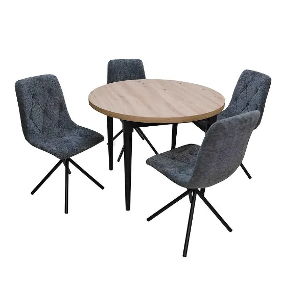 Obrazek Zestaw Stół I Krzesła 1+4 Nina artisan/czarny