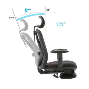 Obrazek Fotel Biurowy Angel Europa Z Podnóżkiem Czarny