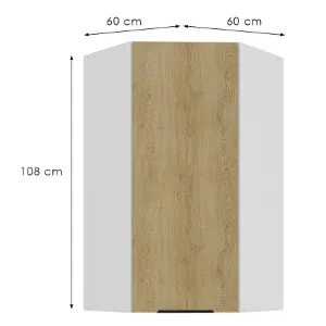 Obrazek Szafka Kuchenna Cremona Wh 60x60 Gn-108 1f (45°)