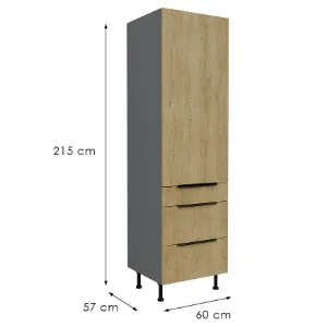 Obrazek Szafka Kuchenna Cremona Ant 60dks-215 1f 3s