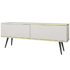 Obrazek Szafka RTV Oro 135 Biały+ Nogi Czarne