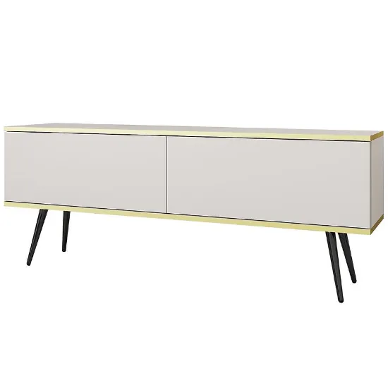 Obrazek Szafka RTV Oro 135 Biały+ Nogi Czarne