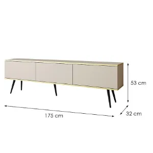 Obrazek Szafka RTV Oro 175 Beż+ Nogi Czarne